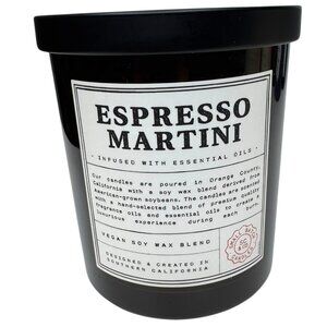 Leoben Co Espresso Martini Candle with Essential Oils, Vegan Soy Wax Blend, 9 Oz